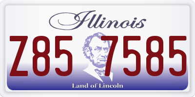 IL license plate Z857585