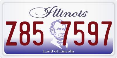 IL license plate Z857597