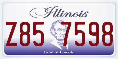 IL license plate Z857598