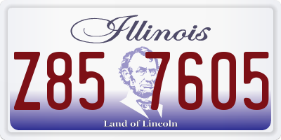 IL license plate Z857605