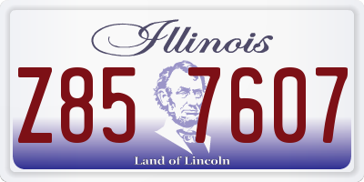 IL license plate Z857607