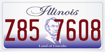 IL license plate Z857608