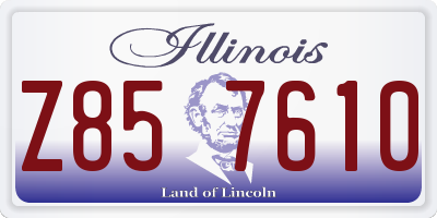 IL license plate Z857610
