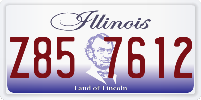 IL license plate Z857612