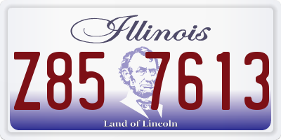 IL license plate Z857613