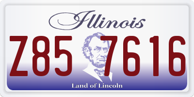 IL license plate Z857616
