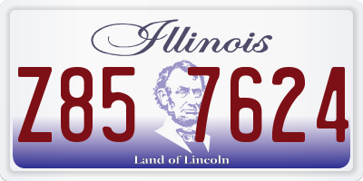 IL license plate Z857624
