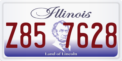 IL license plate Z857628