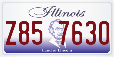IL license plate Z857630
