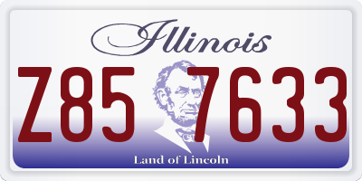 IL license plate Z857633