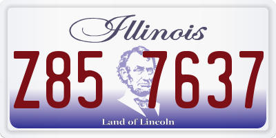 IL license plate Z857637