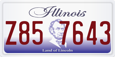IL license plate Z857643