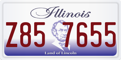 IL license plate Z857655