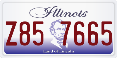 IL license plate Z857665