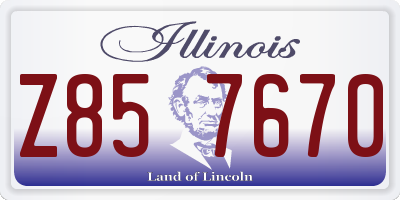 IL license plate Z857670