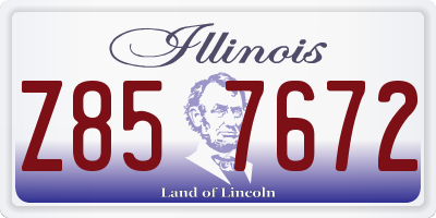 IL license plate Z857672