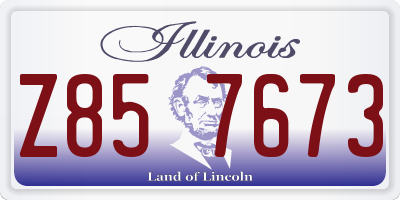 IL license plate Z857673
