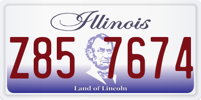 IL license plate Z857674