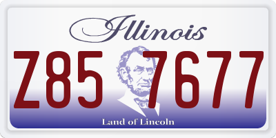 IL license plate Z857677