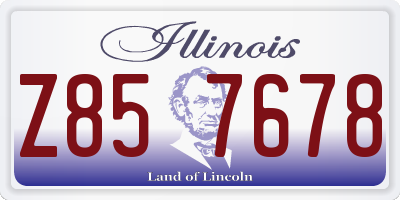 IL license plate Z857678