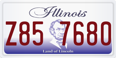 IL license plate Z857680