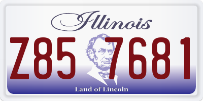 IL license plate Z857681