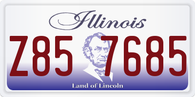 IL license plate Z857685