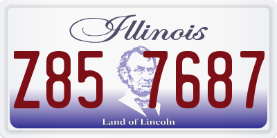 IL license plate Z857687