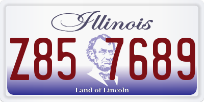 IL license plate Z857689