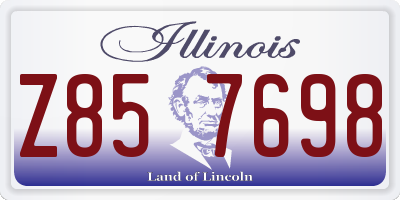 IL license plate Z857698