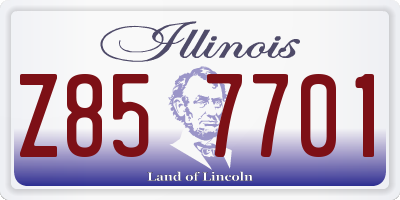 IL license plate Z857701