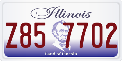 IL license plate Z857702