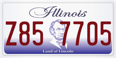 IL license plate Z857705