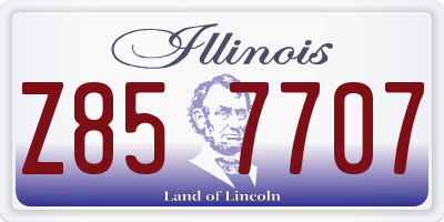 IL license plate Z857707