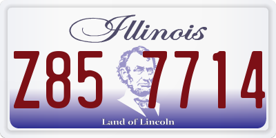IL license plate Z857714