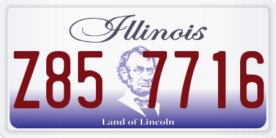 IL license plate Z857716