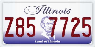IL license plate Z857725