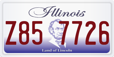 IL license plate Z857726
