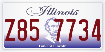 IL license plate Z857734