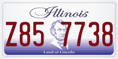 IL license plate Z857738