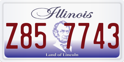 IL license plate Z857743