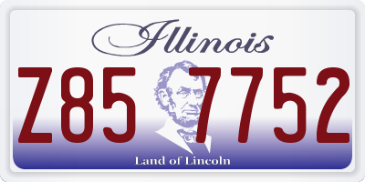 IL license plate Z857752