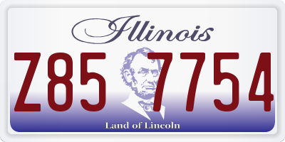 IL license plate Z857754