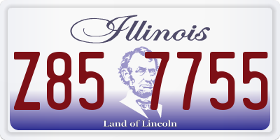 IL license plate Z857755