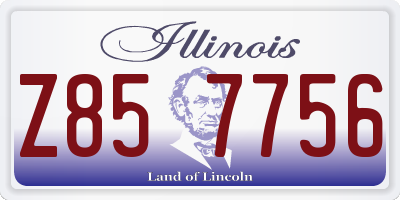 IL license plate Z857756