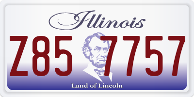IL license plate Z857757