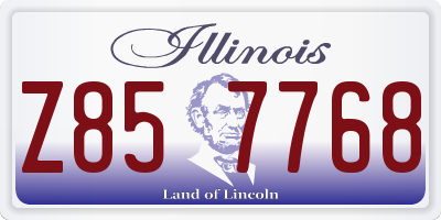 IL license plate Z857768