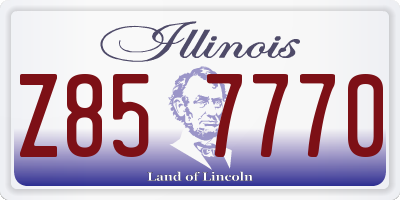 IL license plate Z857770