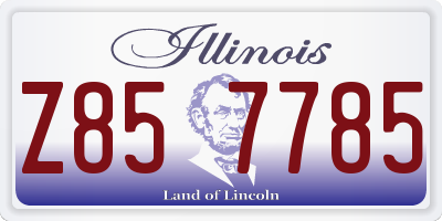 IL license plate Z857785