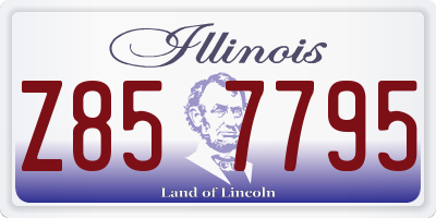 IL license plate Z857795